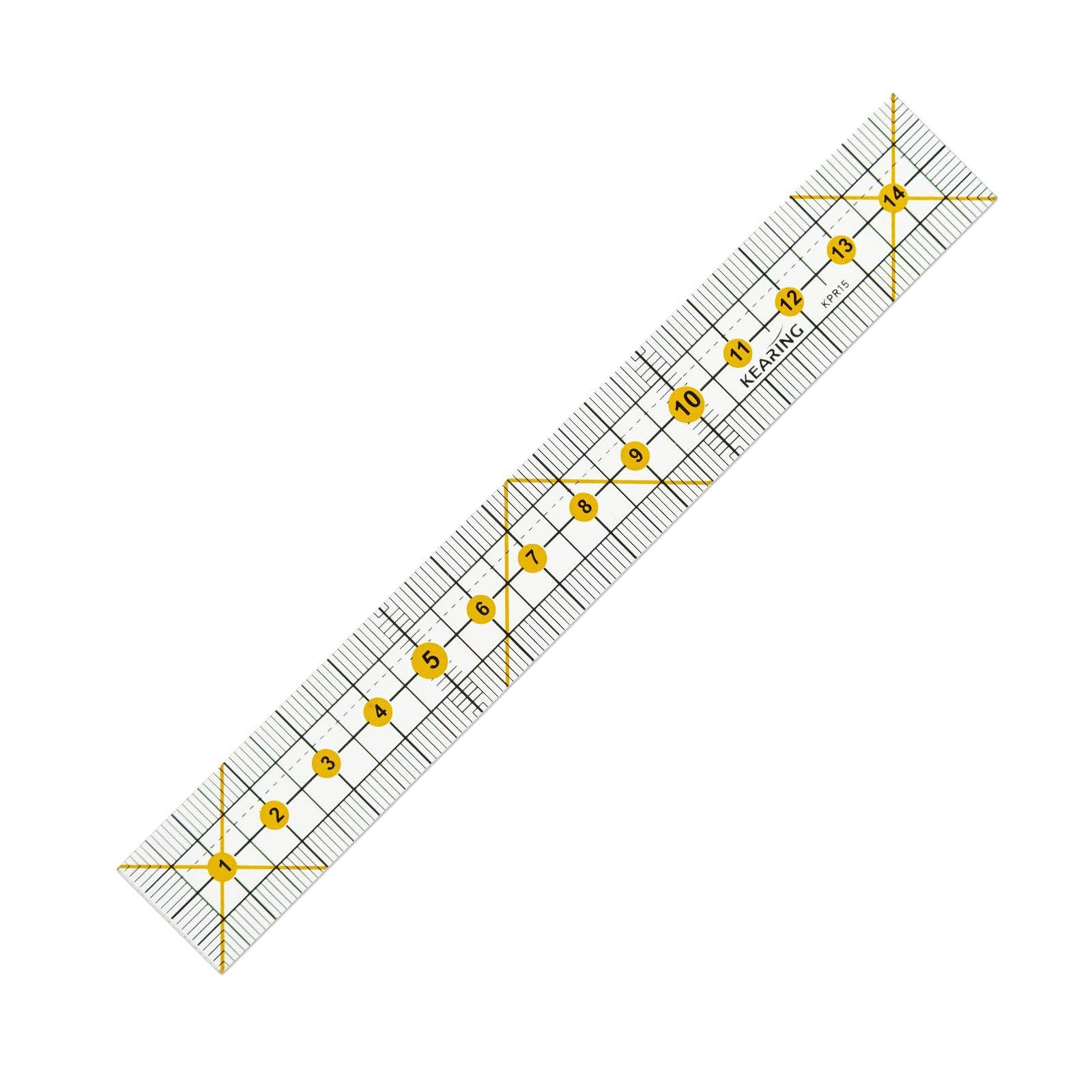 Adoorniequea 15 Cm Sewing Ruler Transparent Ruler For Simple Quilting Designs Tailors Diy Tools
