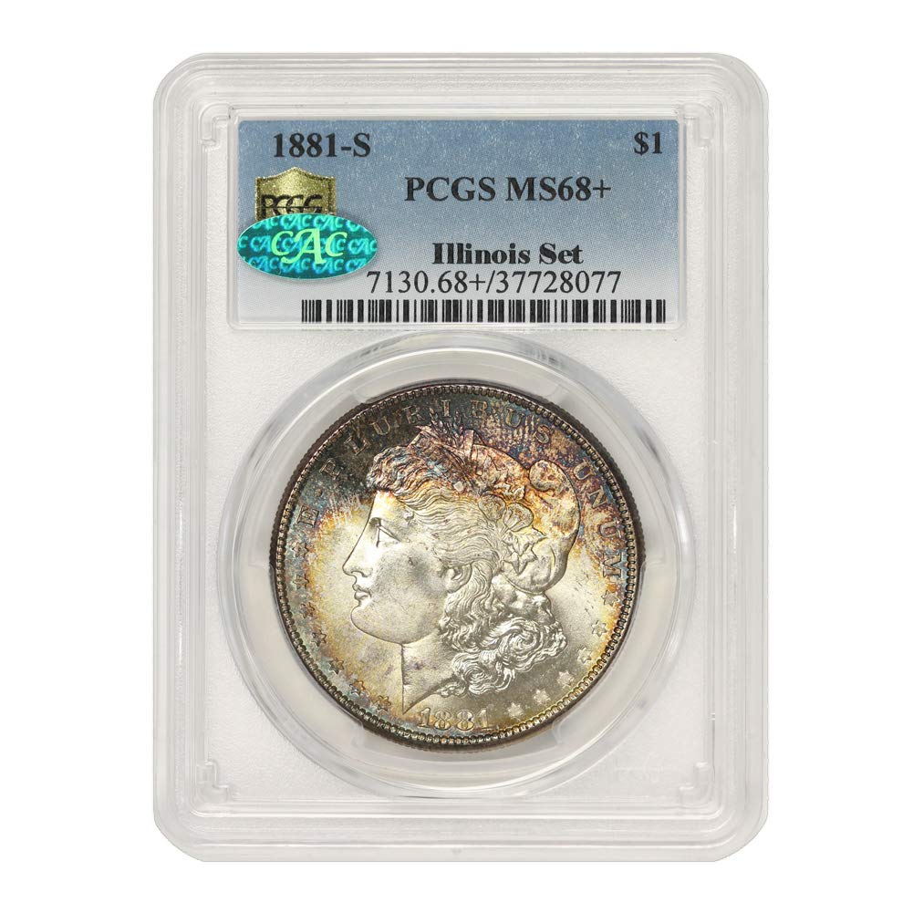 1881 S American Silver Morgan Dollar MS-68+ Illinois Set by CoinFolio $1 MS68+ PCGS/CAC