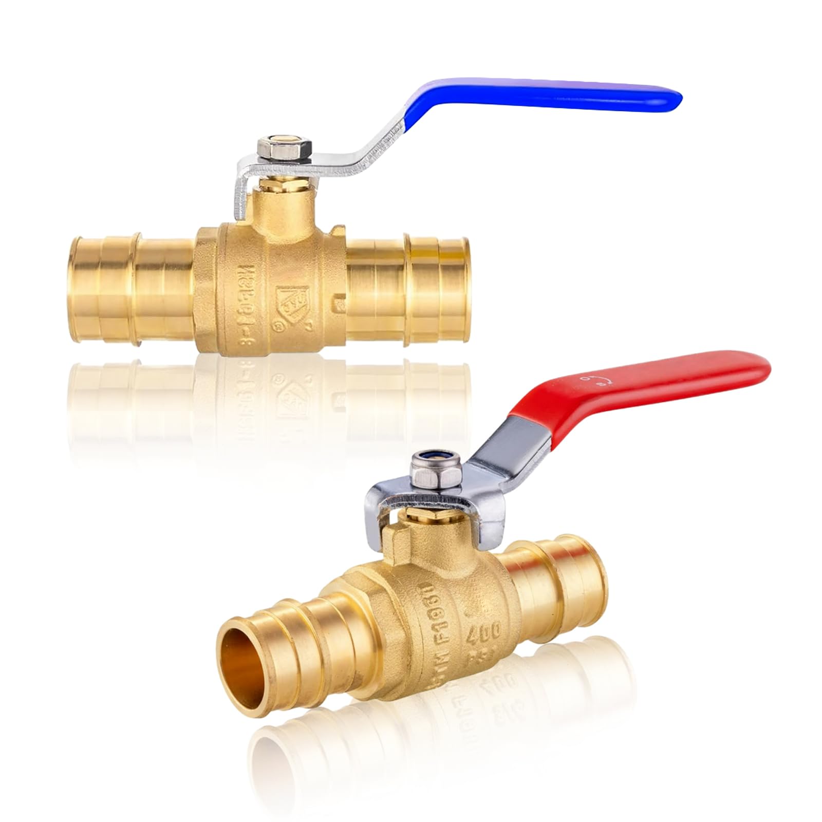 Vanne à bille PEX A 1/2 pouce en laiton durable pour eau chaude et froide x6