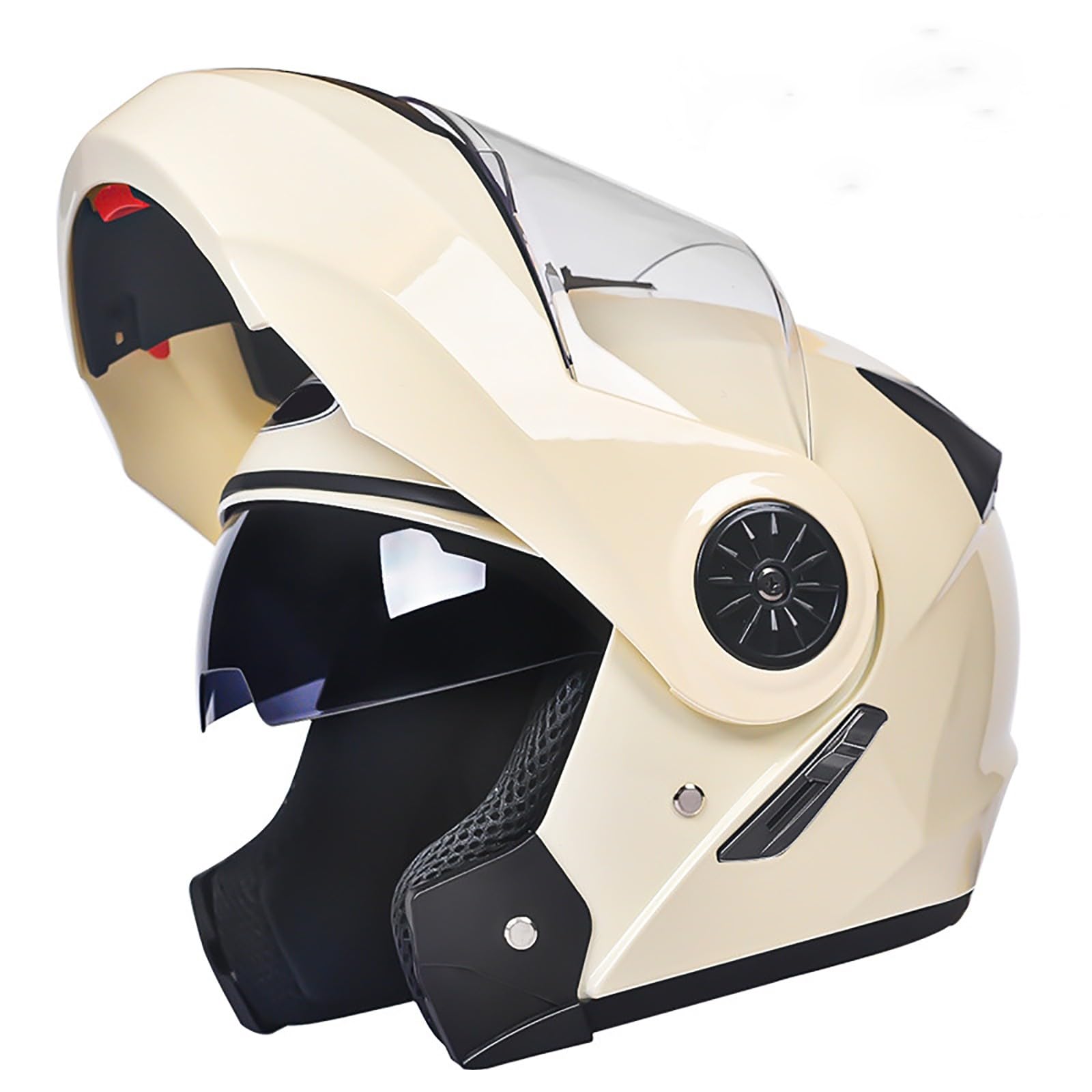 Casco Modular de Motocicleta abatible de Cara Completa con Visera Doble integrada para Adultos, Hombres y Mujeres, ciclomotor, Carreras callejeras, homologado por ECE. A