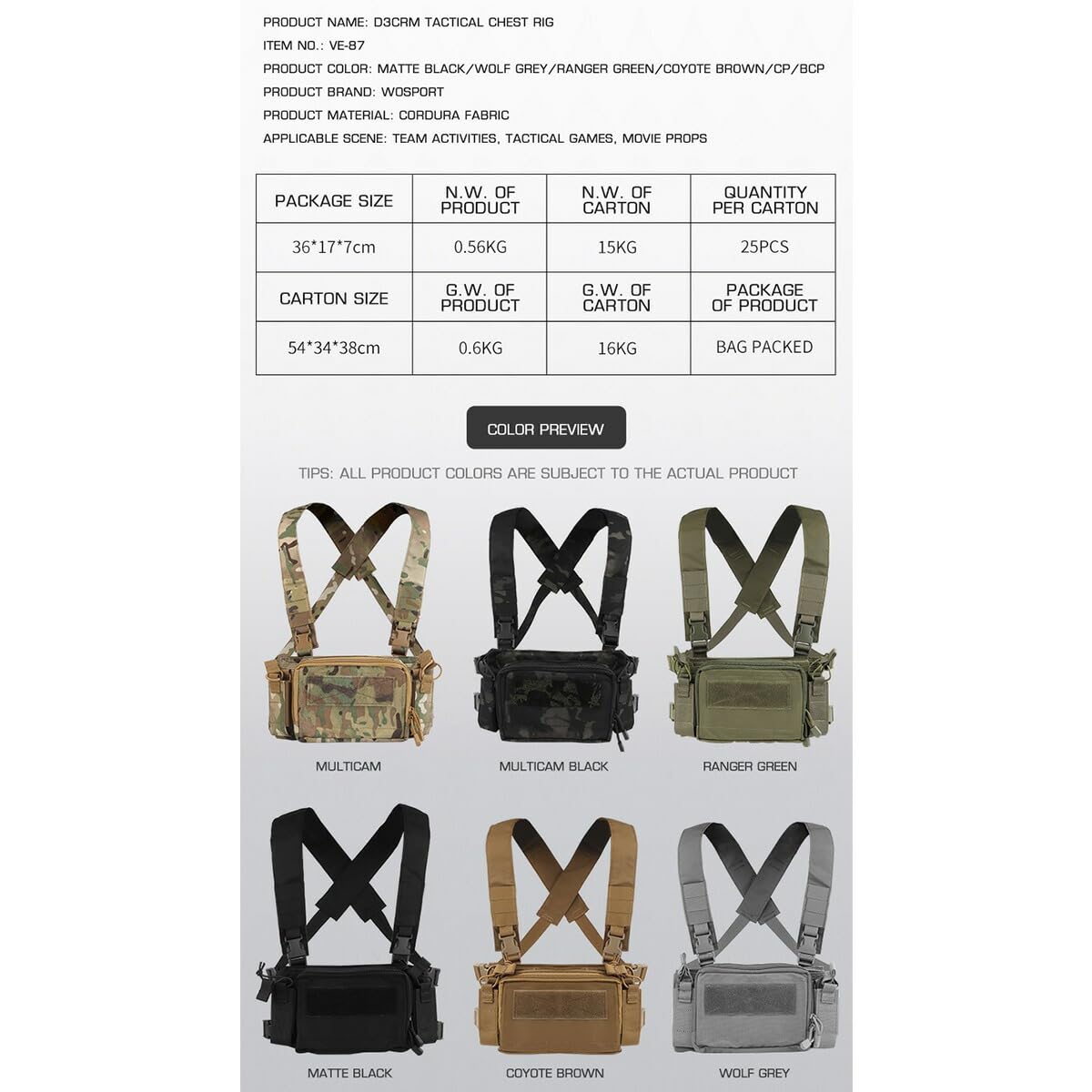 D3CRM MCBK +オマケ Amazon | WoSporT HSPスタイル D3CRM チェストリグ MCBK