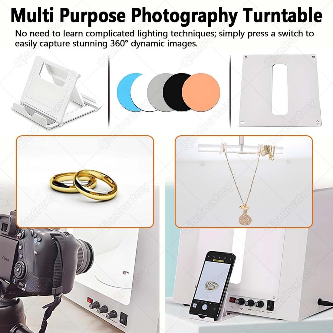 Caja De Luz Versátil para Fotografía De Joyas T30