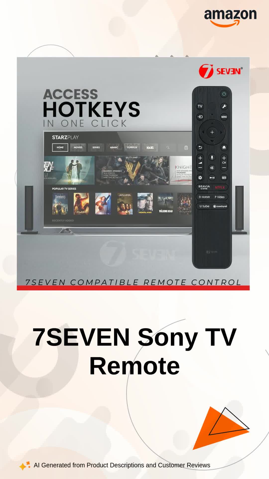 Buy 7SEVEN® Compatible with Sony Tv Voice Remote RMF-TX810U Model