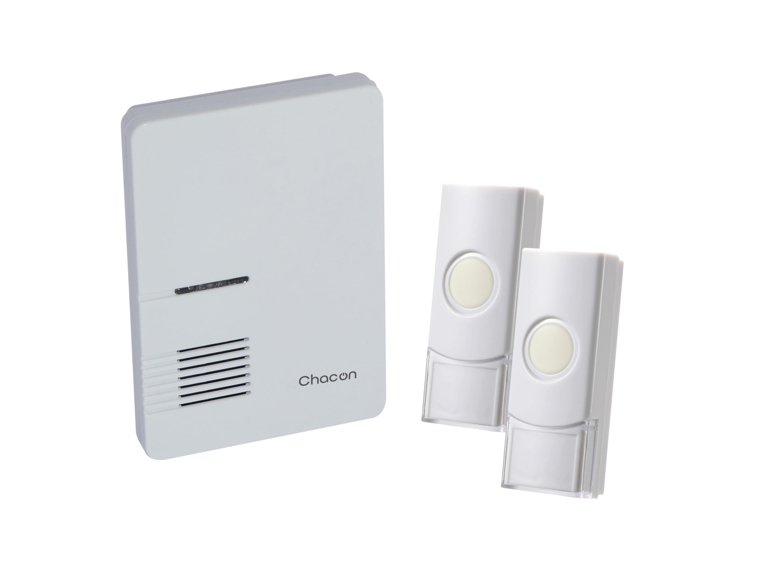CHACON Carillon Sans Fil, Sonnette Sans Fil + 2 Boutons Poussoir 100M