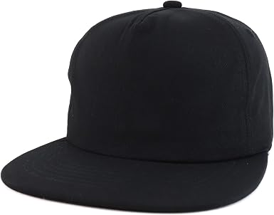 5 Panel Flat Bill Snapback Baseball Cap 