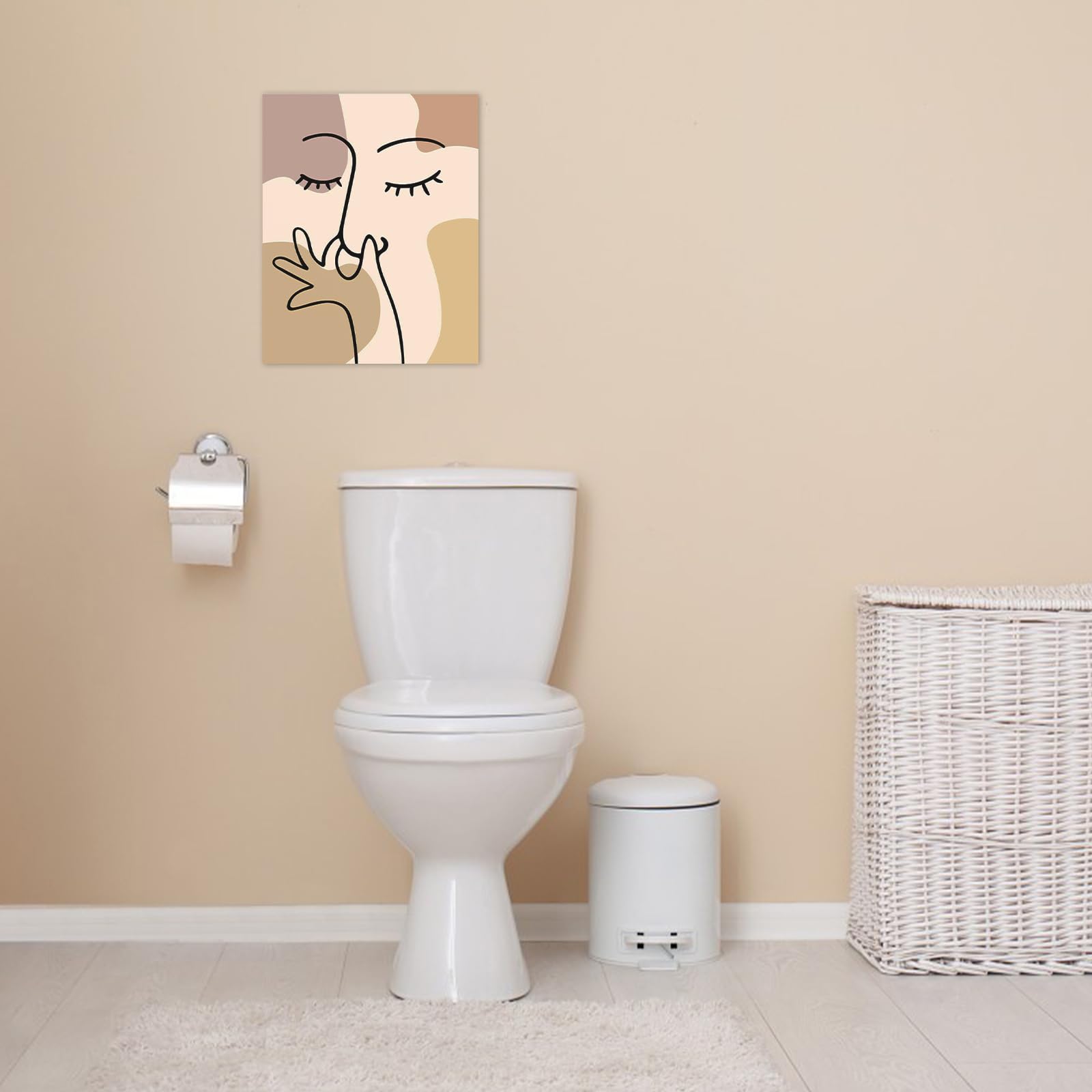 Affiche Mona Lisa Papier Toilette - Imprimé En France - Tableau Décoration Murale - Cadeau Anniversaire Humour Toilette Original Rigolo (A1 (59,4 X 84,1 Cm), Sans Cadre