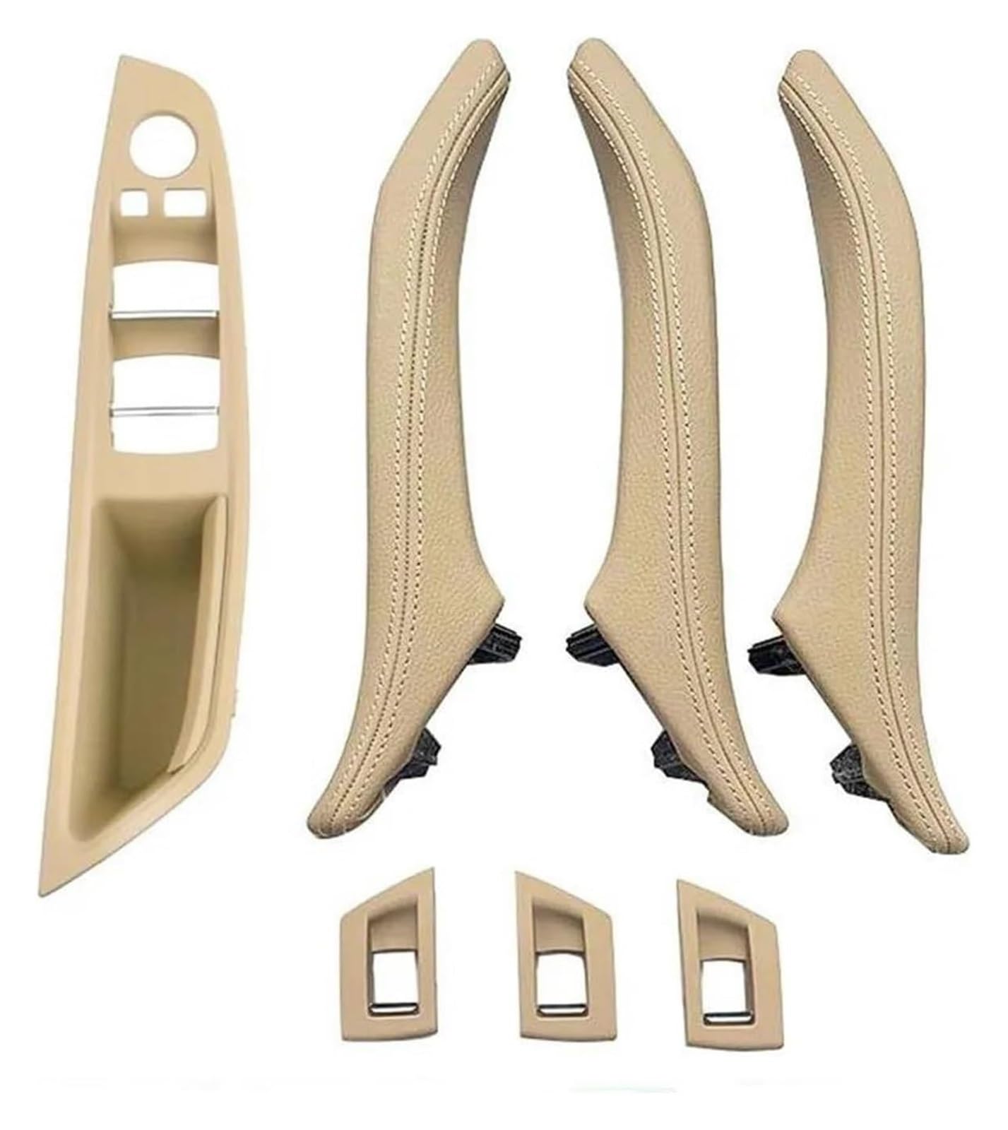 Fangziqq Lhd Beige For 5 Series F10 F11 F18 2010-2017 520 523 525 528 530 535 Lhd Interior Door Pull Handle Assembly Set Car Inner Door Handle(Lhd Beige)
