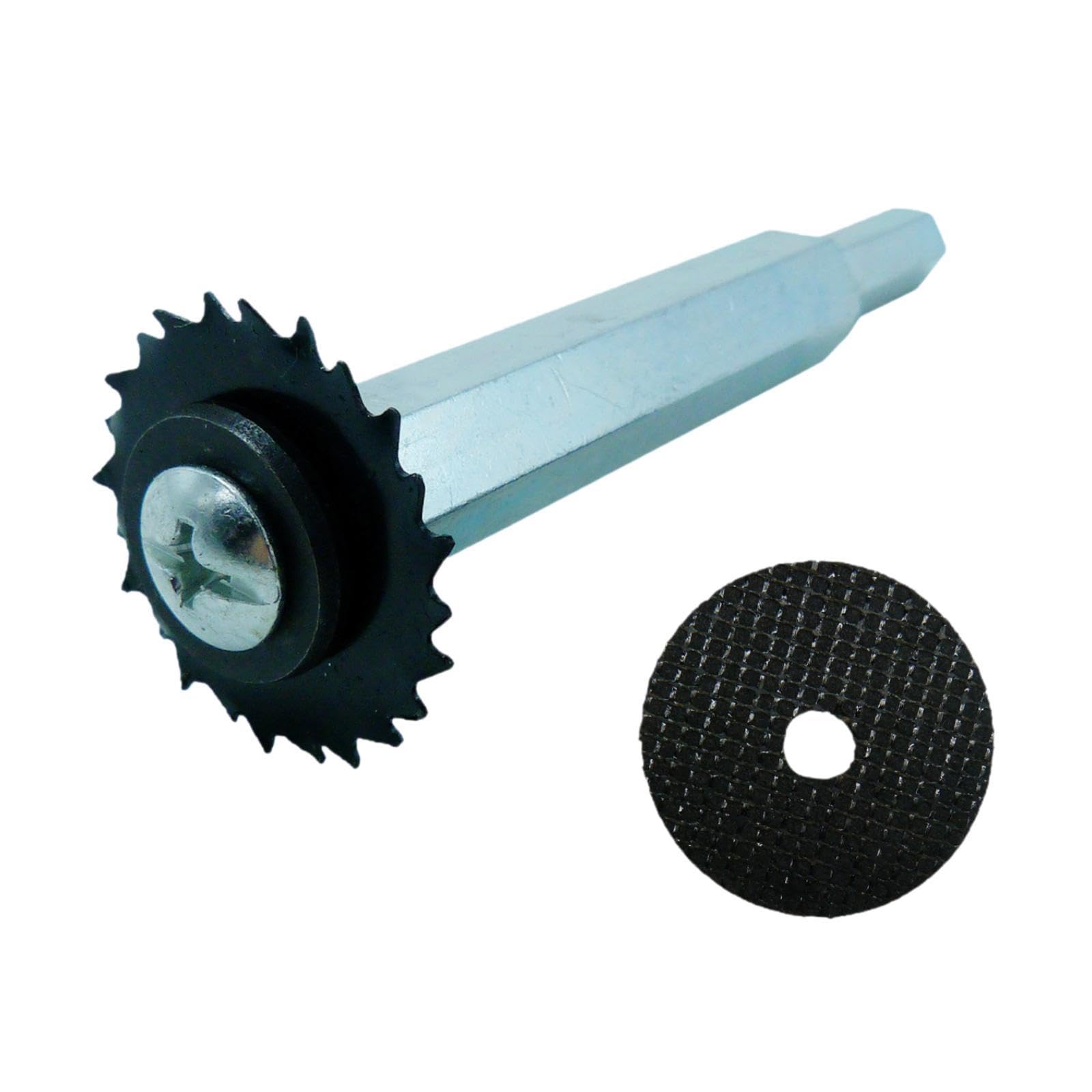 Whtkoph PVC Pipe Inside Cutter with Saw Blade for Drill Hex Shank for Handymen Maintenance, blue rod