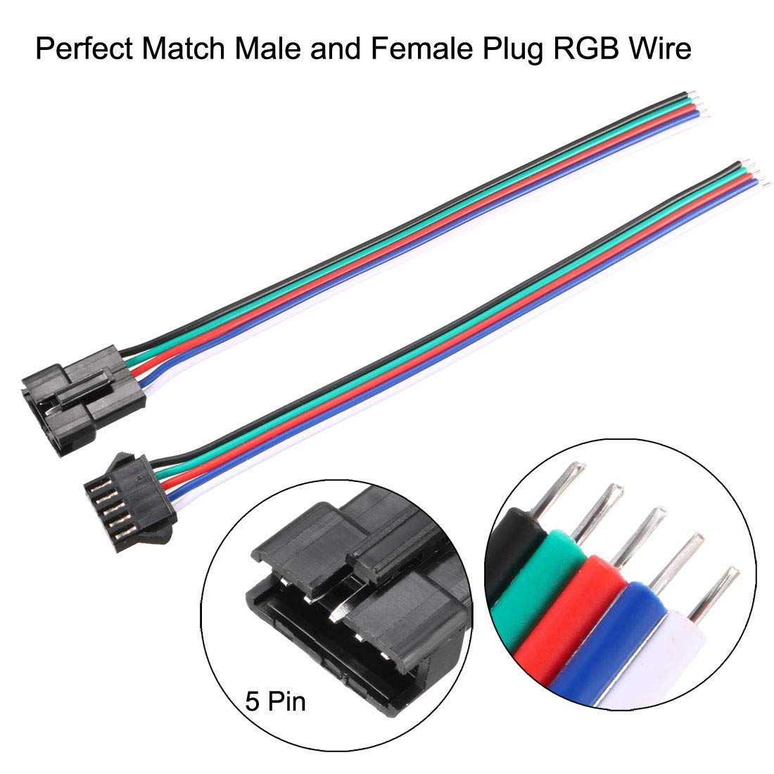 RGB JST-SM Verbindungskabel Für LED-Streifen – 4-polig, Für 5050/3528 LEDs