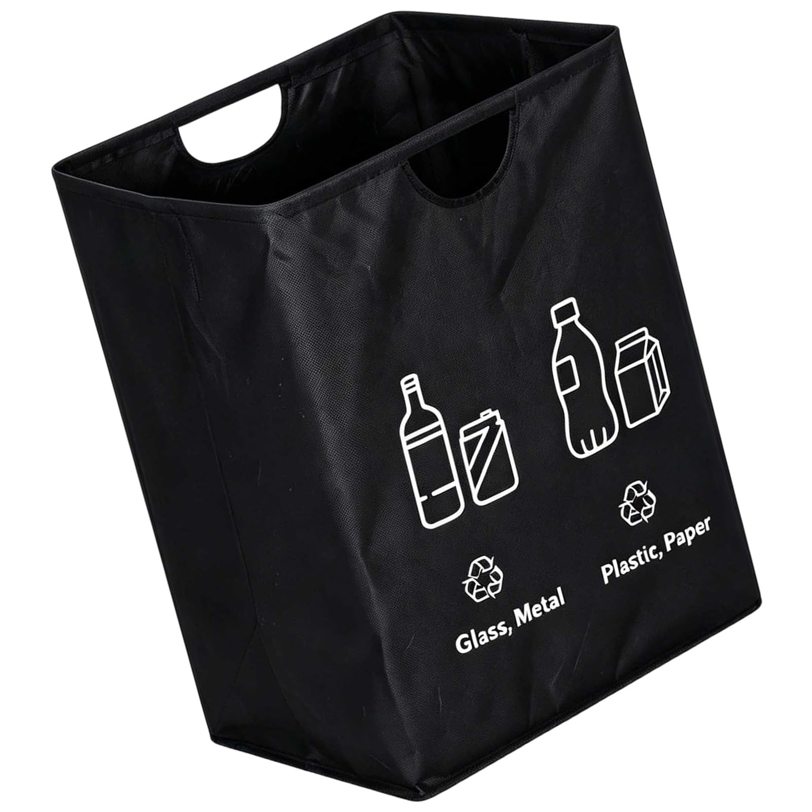 Tsophreniq Multipurpose Oxford Cloth Folding Container Bottle Recycling Bin with Handles for Home Organization Pliable Storage Basket
