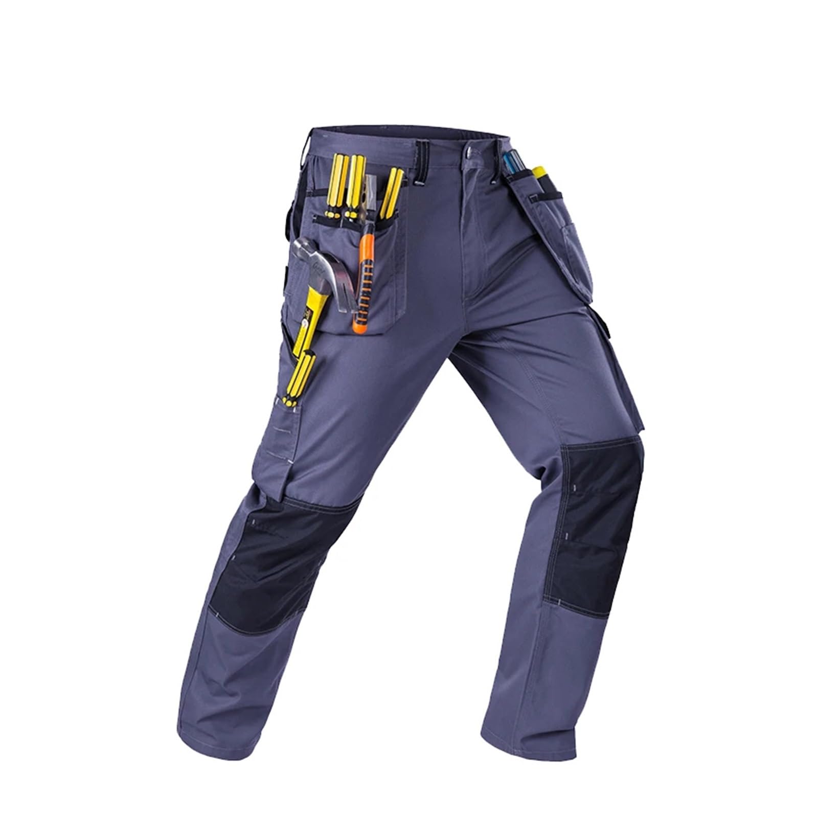 Arbeitshosen Arbeitshose mit Reflektoren und mehreren Taschen Herren Cargohose Bauarbeiten