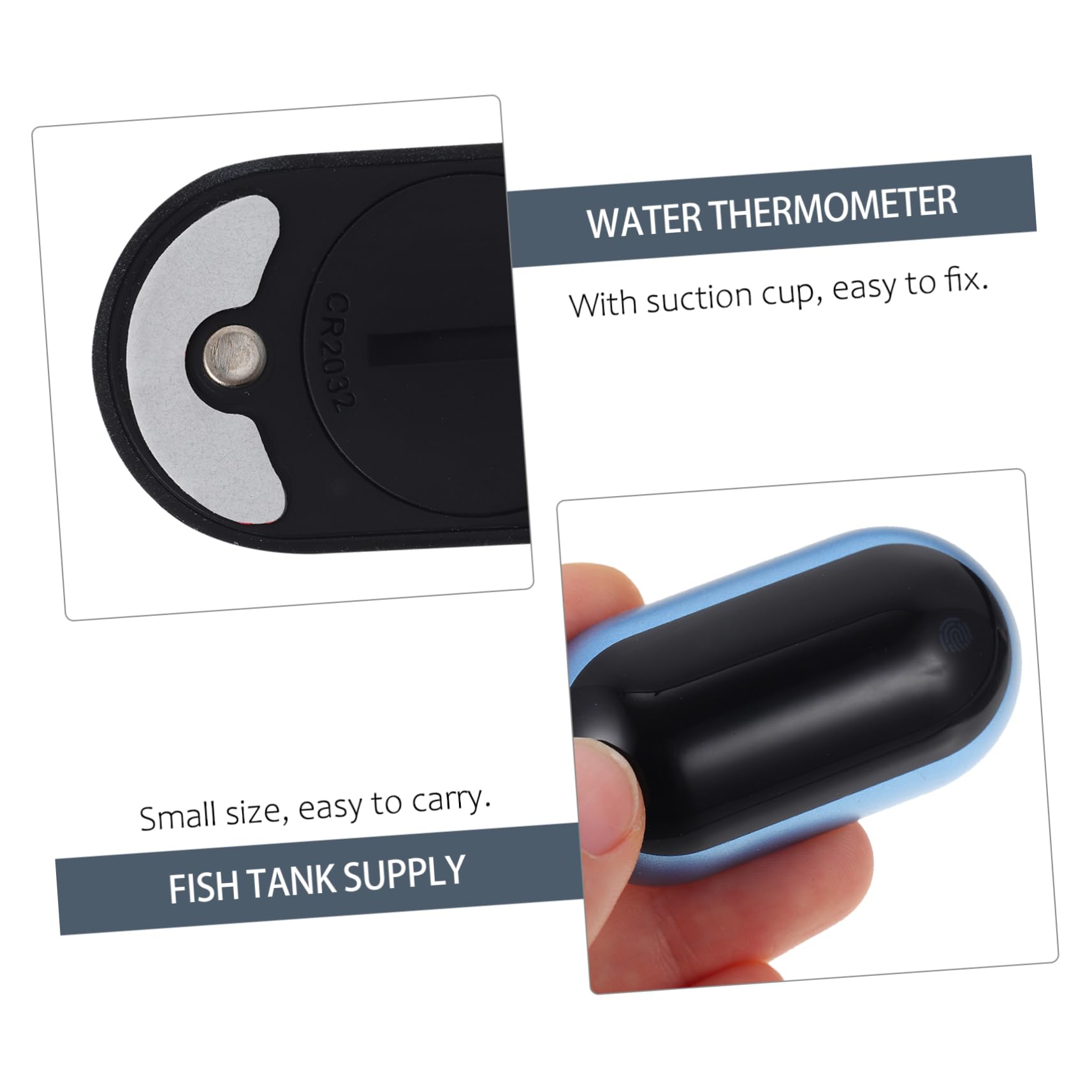 Toddmomy 3pezzi Termometro Per Acquario Con Display Lcd Misurazione Precisa Della Temperatura Per Terrari e Pesci Facile Installazione e Alta Durabilità Strumento Per Appassionati Di