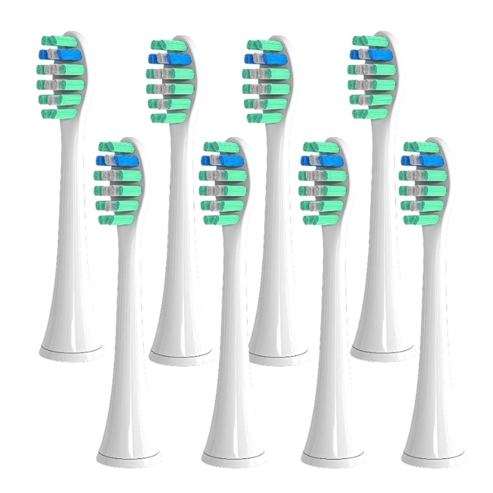 Testina Di Ricambio For Spazzolino Elettrico (4/8 Pezzi) - Compatibile Con Philips HX6312 HX6340 HX3211 HX3281 HX3110 HX3120 HX682p HX685t HX4300 HX5100(8pcs Green)