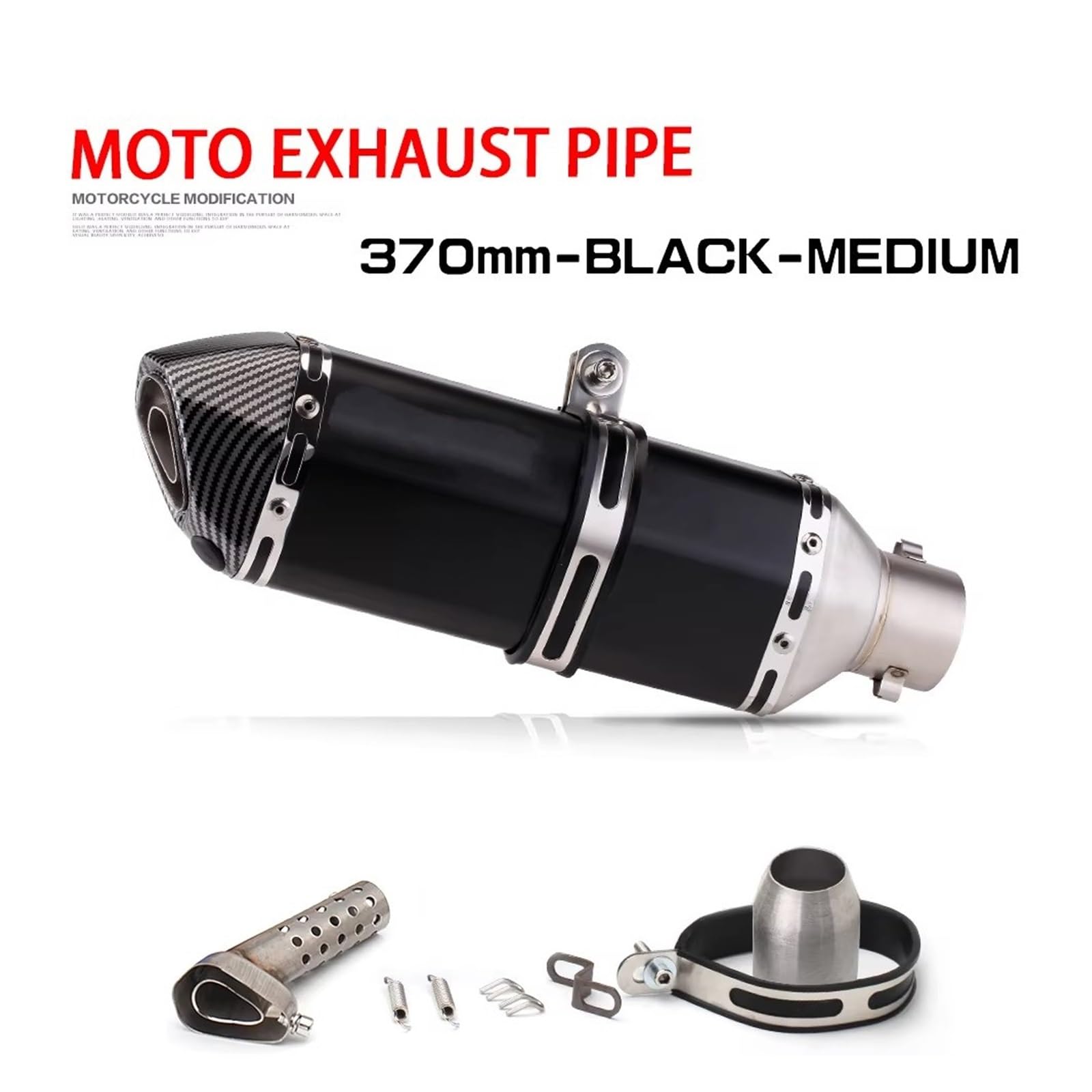 Manguera de escape para motocicleta 38-51 mm de escape completo Silenciador Tubo trasero universal con DB Killer 370