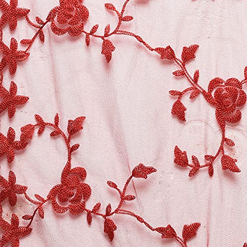 Image of Weavers Villa Net Floral Embroided Dupatta for Men
