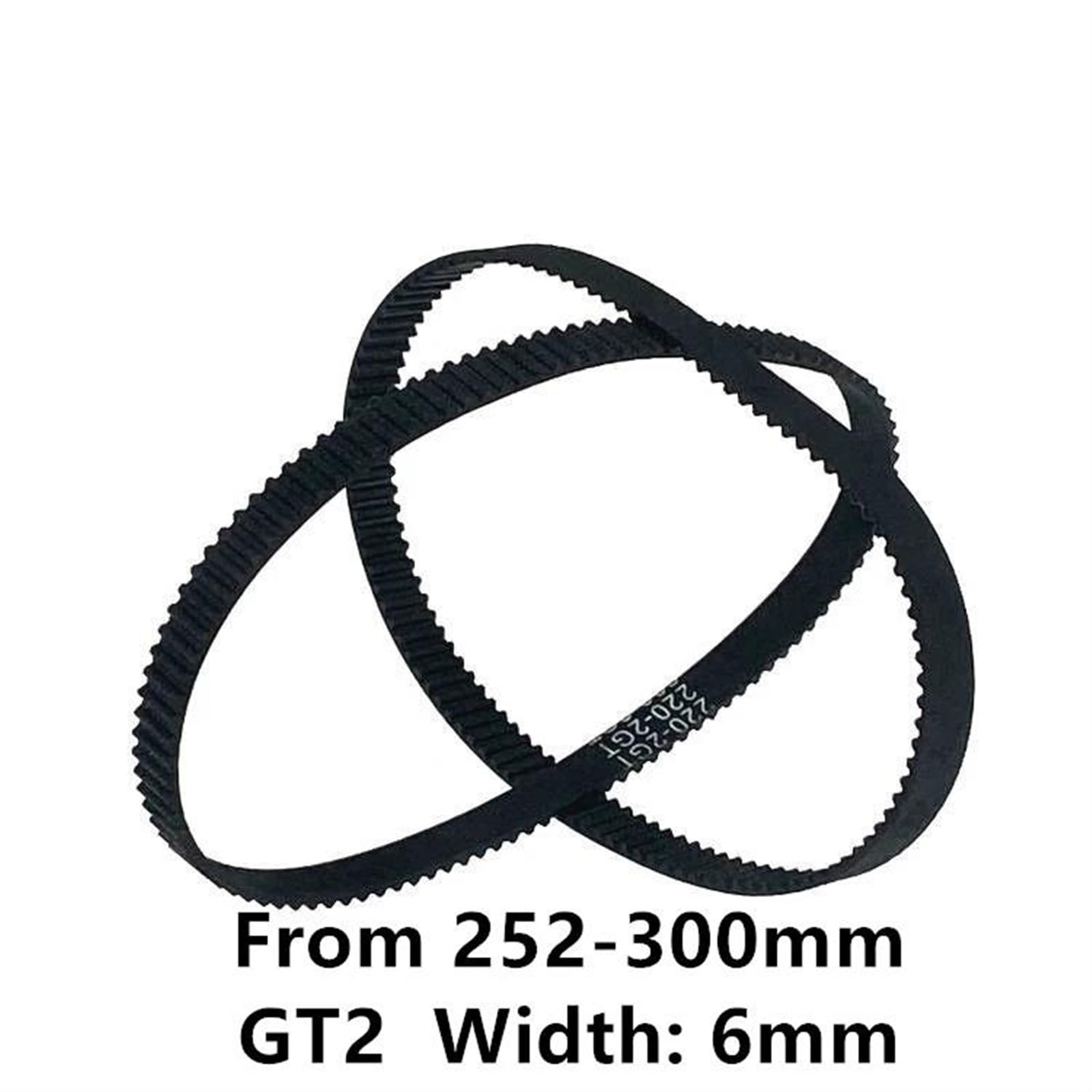 3D Printer Timing Belt 2-Pack GT2 Rubber Closed Loop Timing Belts, 9mm Wide X 150mm Length (2GT Belt) Type W Belt