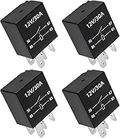 Ohleats 4-Pack 12V 30A 4-Pin Heavy Duty Waterproof Automotive Relays - Universal Car Motor Relay Replacement