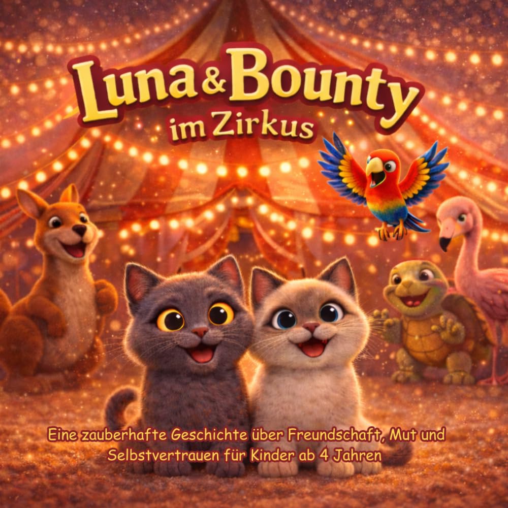 Luna und Bounty im Zirkus: Eine zauberhafte Geschichte über Freundschaft, Mut und Selbstvertrauen für Kinder ab 4 Jahren