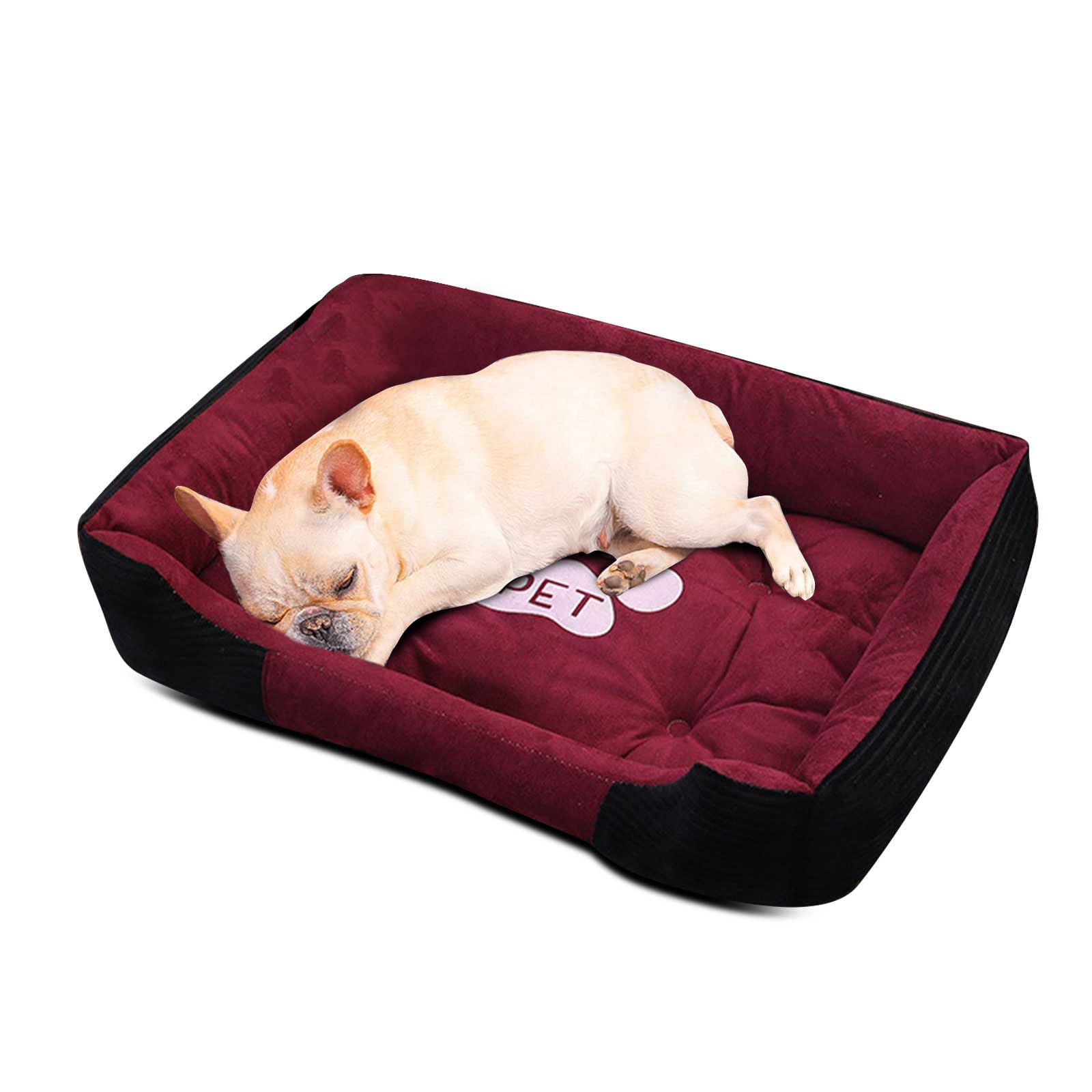 PETCUTE Chien Coussin Paniers pour Chiens Grande Petit Taille Lavable Coussin Apaisant Chien Lit de Chat Moelleux Lit Animaux de Compagnie XXL-90×70×15CM