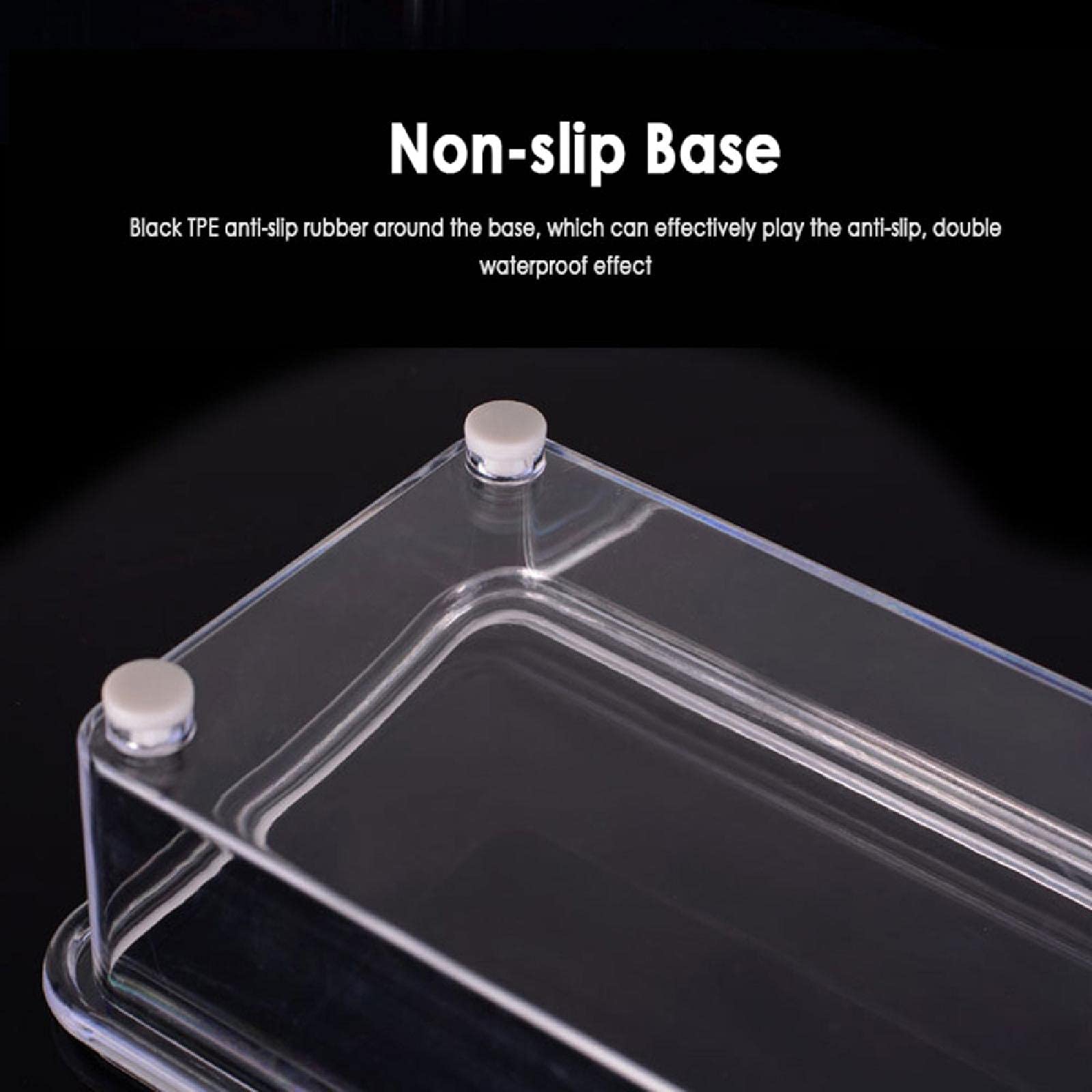 YIQI trasparente condimento rack Spice pots – 4 pezzo acrilico condimento box – Contenitore per condimenti barattoli – ampolla con copertura e cucchiaio