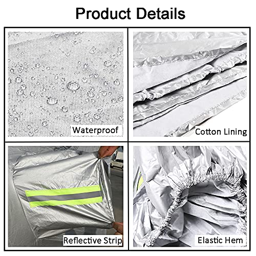Image of Car Cover All Weather Snowproof UV Protection Windproof Outdoor Full Car Cover Compatible for 2014-2023 2024 2025 Toyota Tundra Accessories Indoor Outdoor Snow Rain Dust Hail Auto Protector