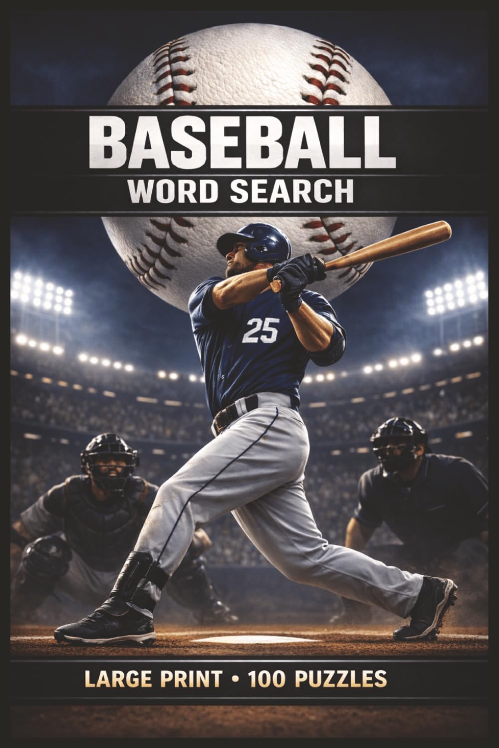 Baseball Word Search: Large Print Book with 100 Puzzles on Baseball Teams, Ballparks, and Latino Baseball Legends