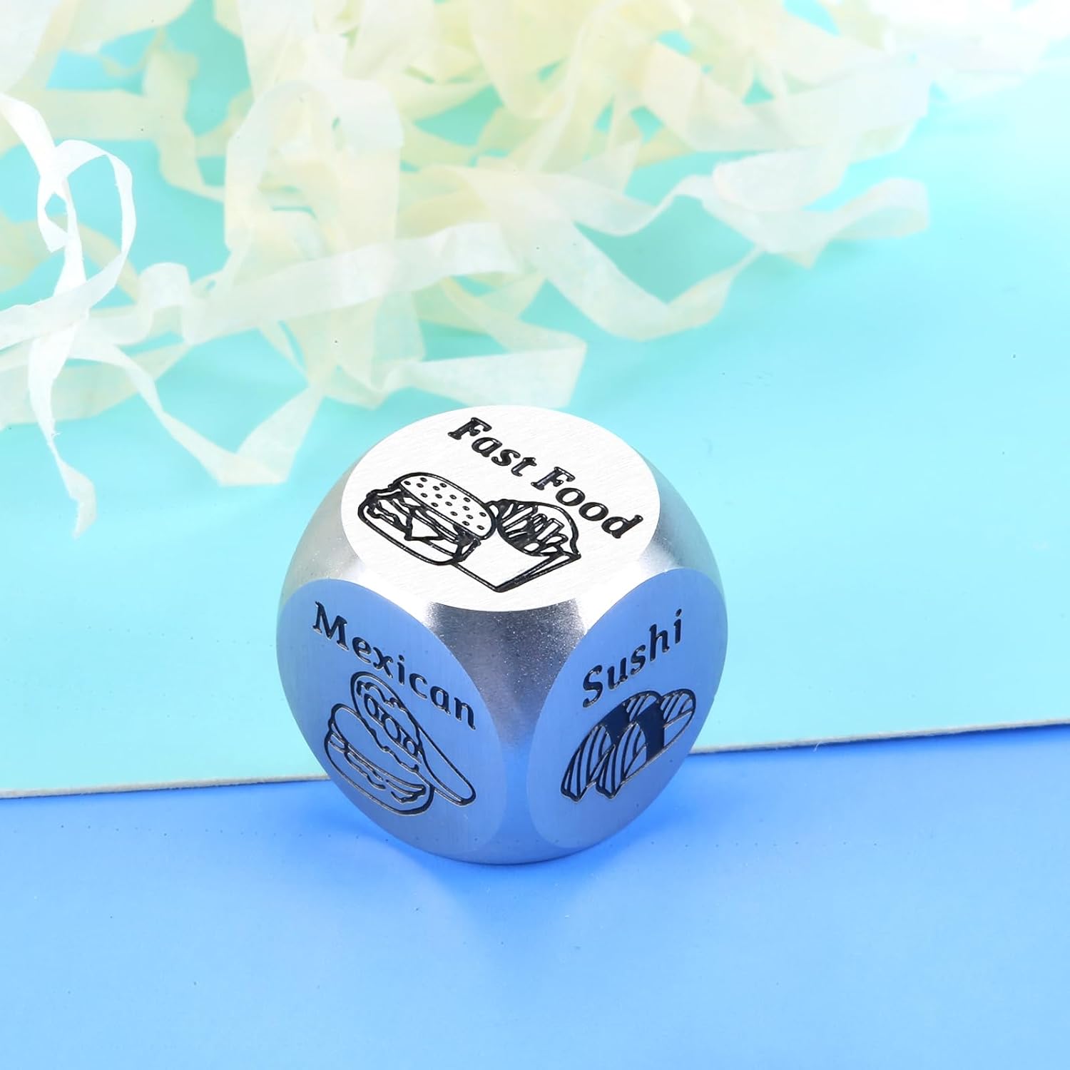 Food Decision Dice Valentines Day Gifts for Her Him Whats for Dinner Dice What to Eat Birthday Gifts for Boyfriend Girlfriend Couple 1st 11th Anniversary Valentine Steel Gift for Couples Wife Husband