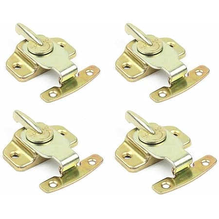 4 Pcs Metal Table Locks Dining Table Buckles Connectors, Dining Training Table Buckles Connectors Great for Table Leaf, Extension Tables, Computer Workstations and Conference Tables (Gold)