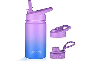 Owala 16oz Insulated Kids Water Bottle with Straw and Chug Lid, Leakproof & Durable
