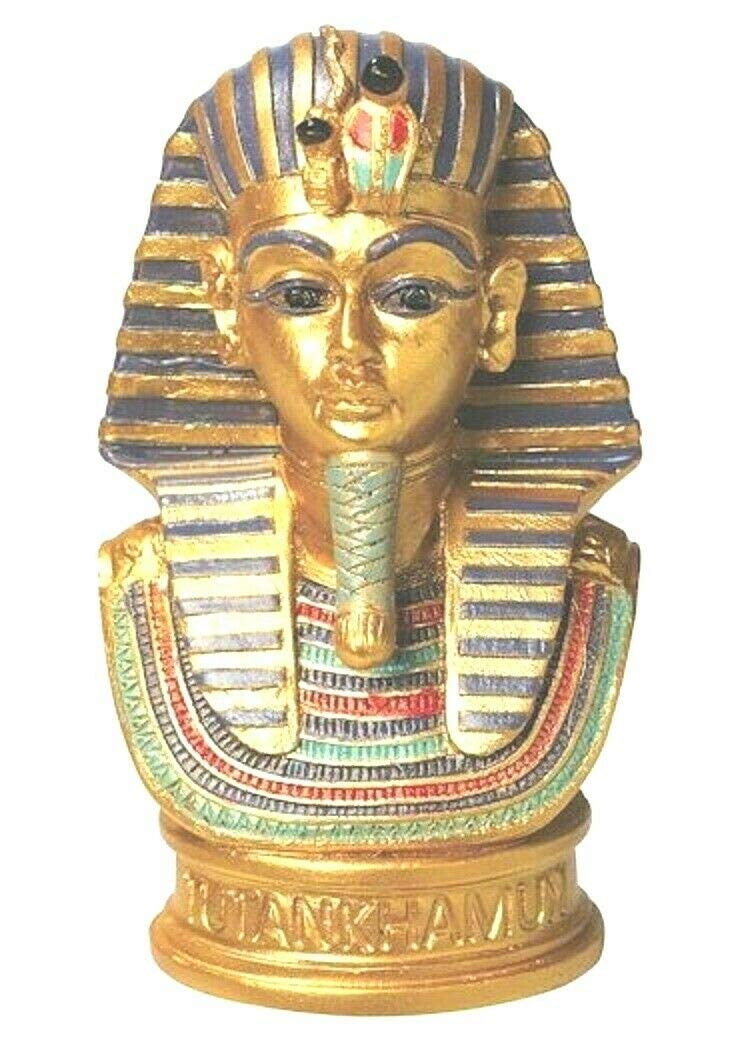 Westair Reproductions Ltd Gold Tutankhamun Ornament Death Mask Bust Figurine Statue Egyptian Egypt Gift Resin