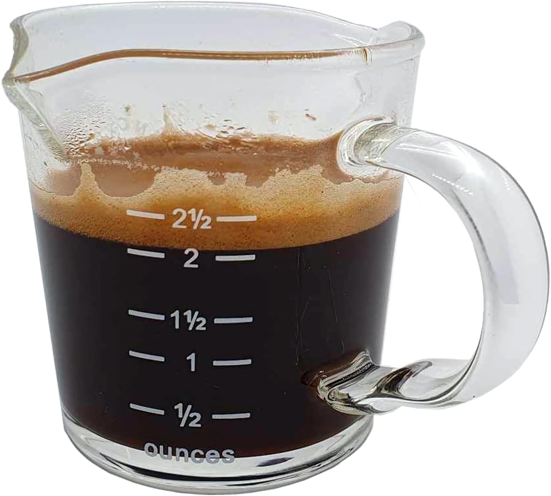 Francis King Glass Measuring Cup, 3 oz Espresso Shot Cup