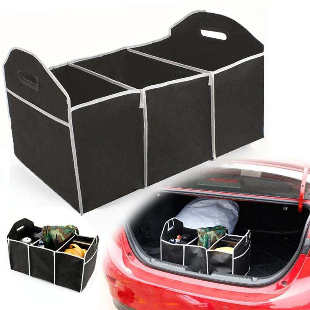 Benlet Durable Portable Folding Multifunctional Car Trunk Storage Box Shelf Baskets