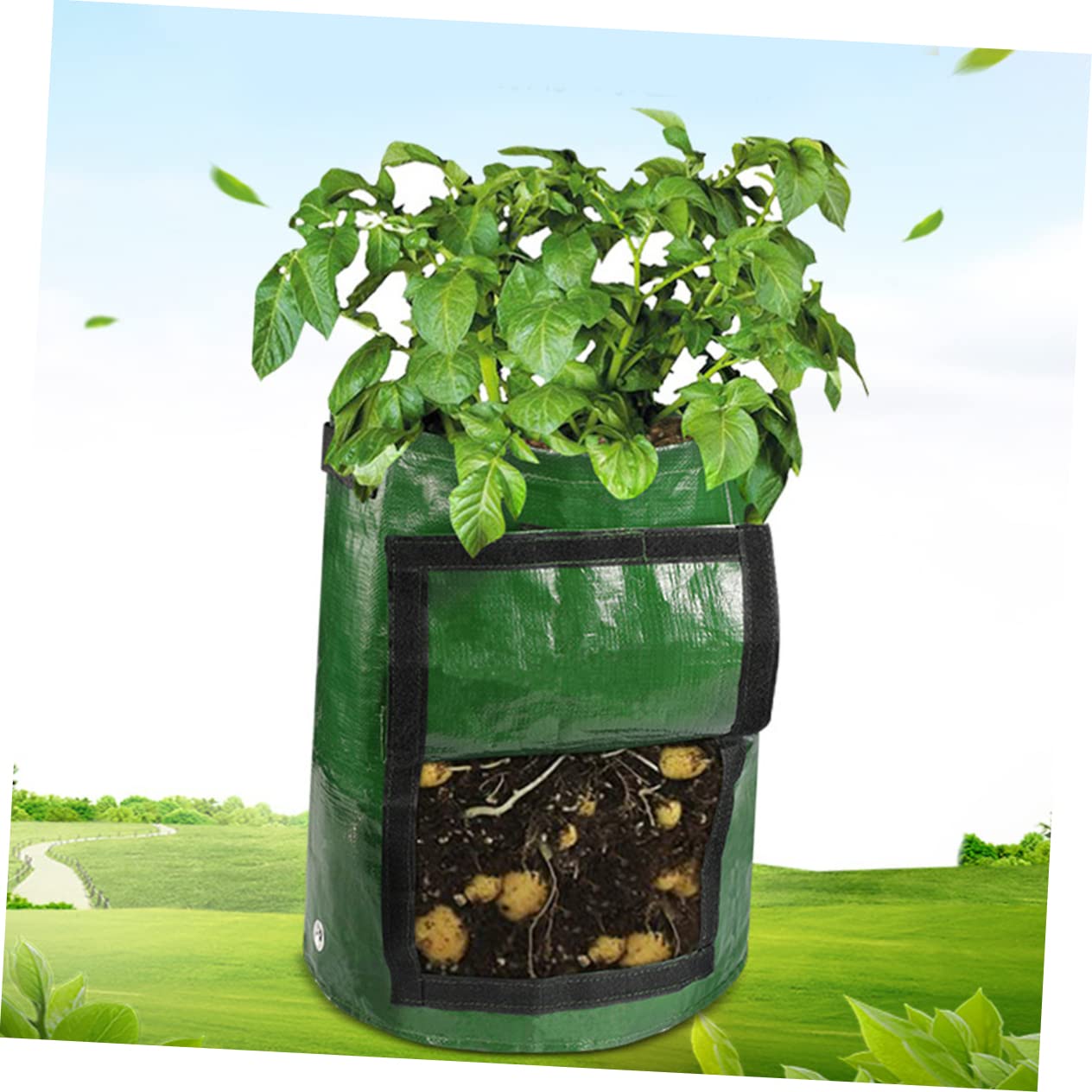 UPKOCH 4pezzi Borse Per Coltivazione Sacchetti Giardinaggio Con Manici e Flap Resistenti e Traspiranti Per e Cipolle