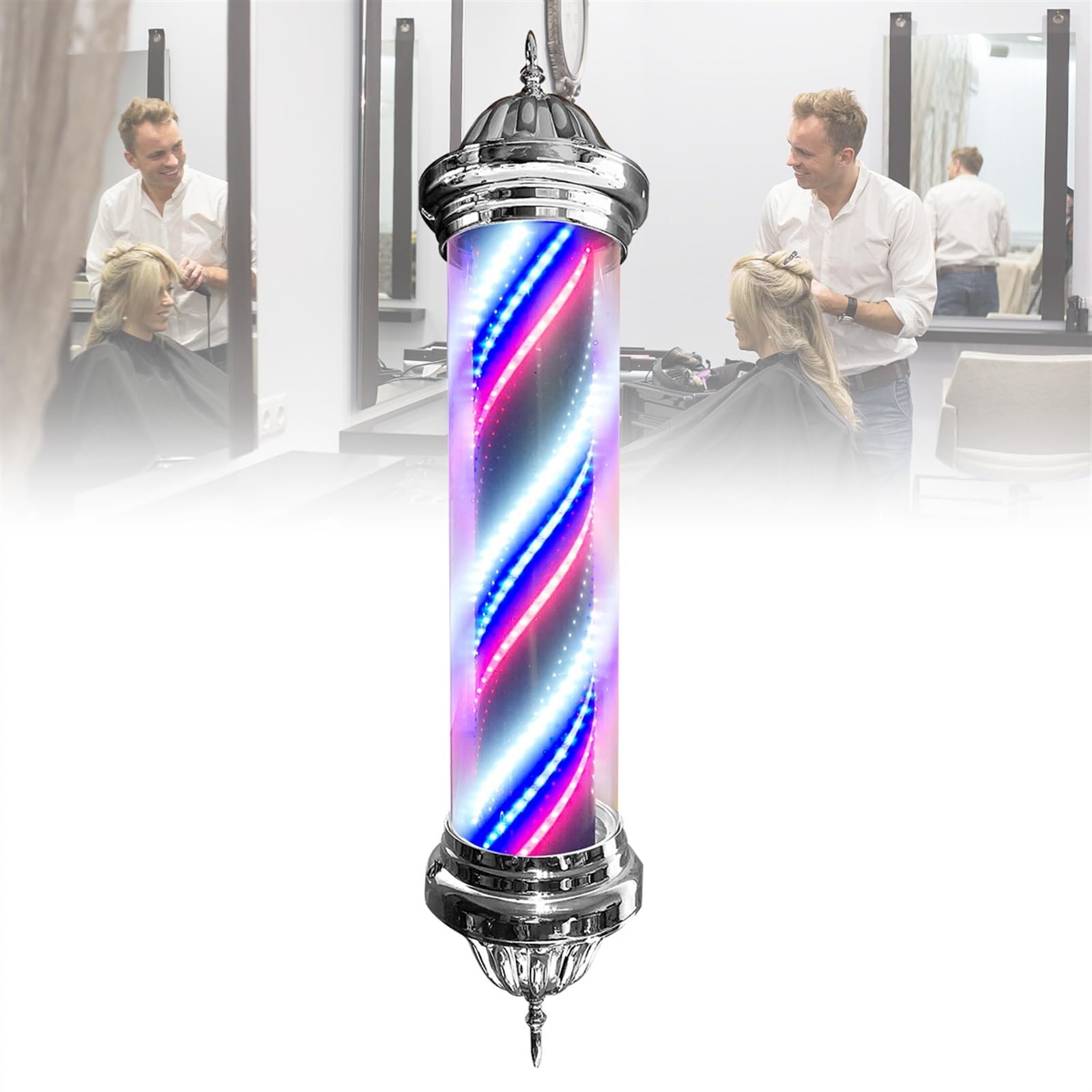 Amazon.co.jp: 理髪サイン 防水 屋外理容室ポール 理髪ターンライト