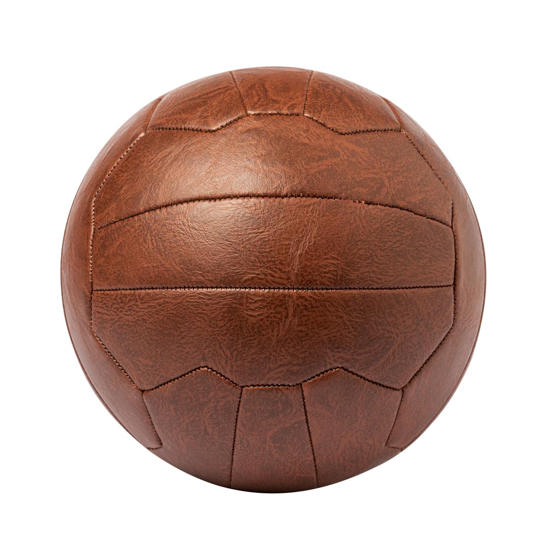 GOLBAL APPLIANCES Pallone da calcio Vintage Coppa del Mondo 1966, calcio in Pelle sintetica Antico Design Replica Palla Retro Coppa del Mondo 1966