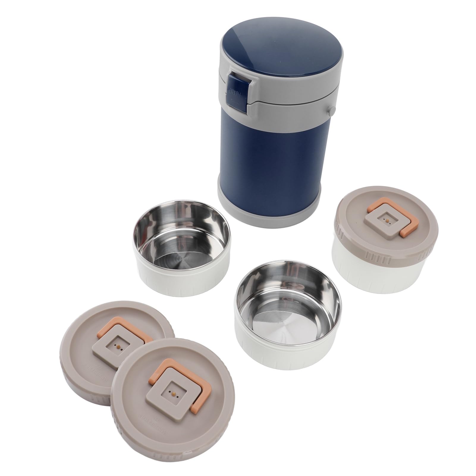 CHICIRIS Contenitore Termico per Alimenti 3 Strati Acciaio Inox 304 (BLUE)