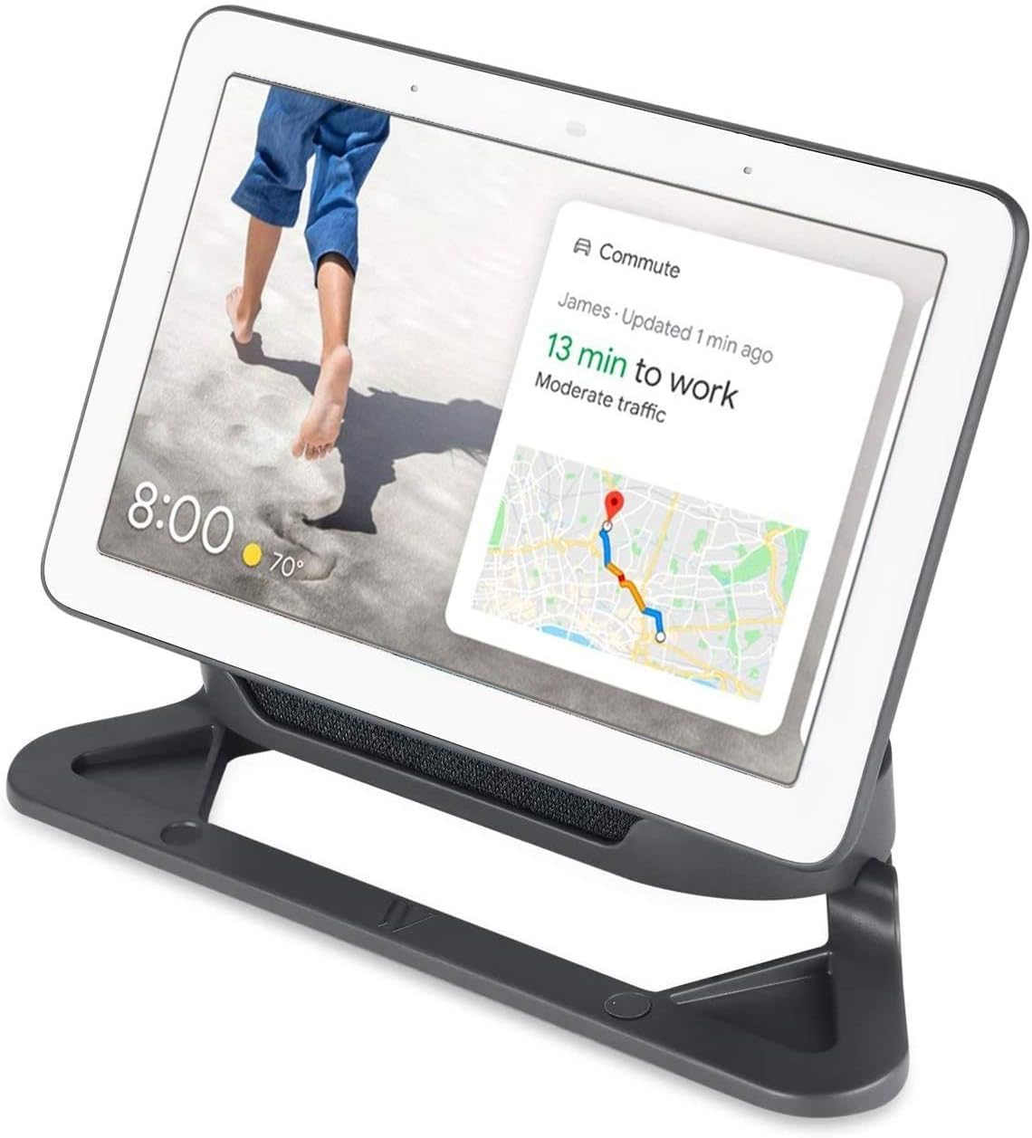 Wasserstein Adjustable Stand Compatible with Google Nest Hub Only, Perfect Companion for Nest Hub (Charcoal)