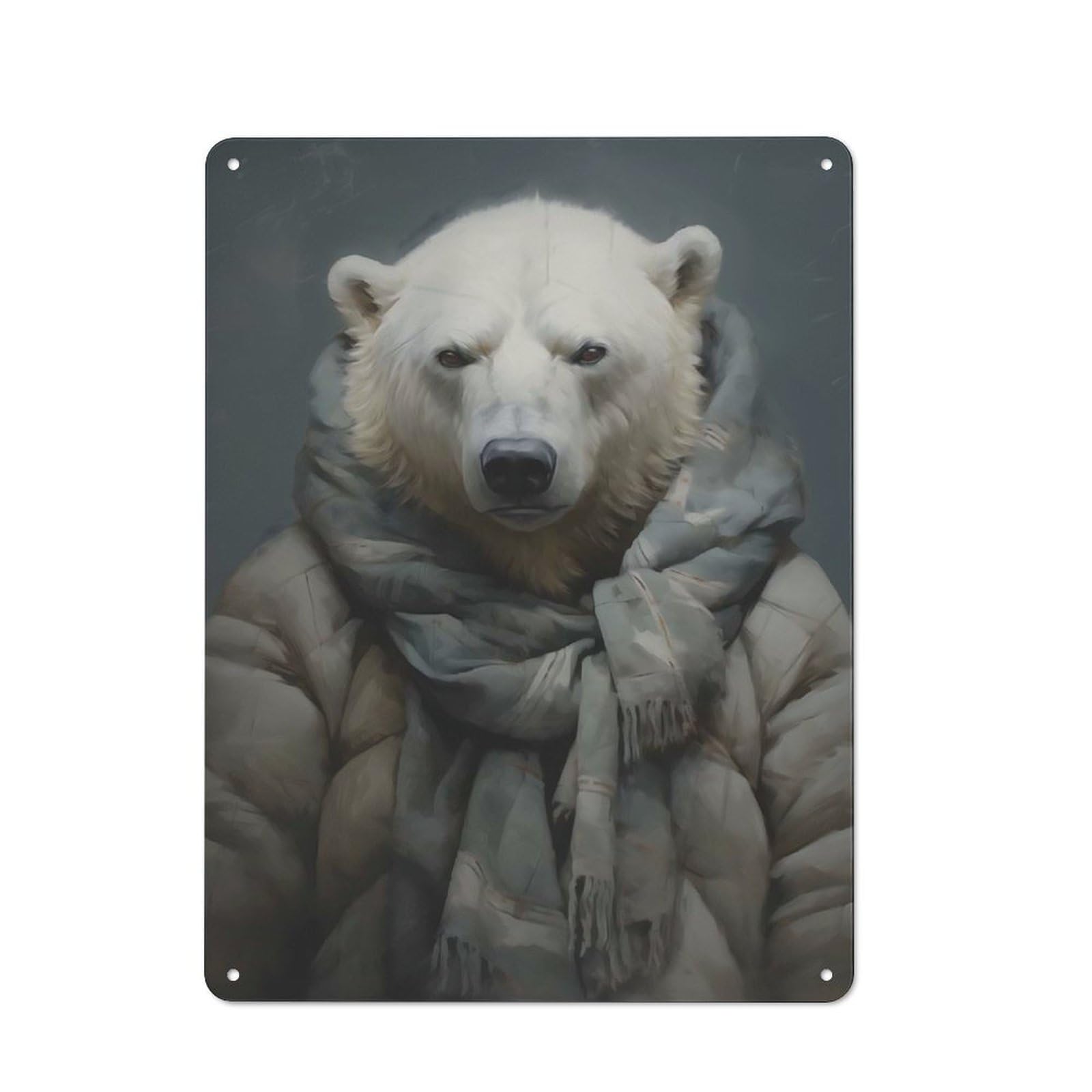 Junmoney Polar Bear Fashion For Garden Room Or Summerhouse, Retro Tin Sign 40X30cm, For Garage, Workshop And Man Cave Decoration