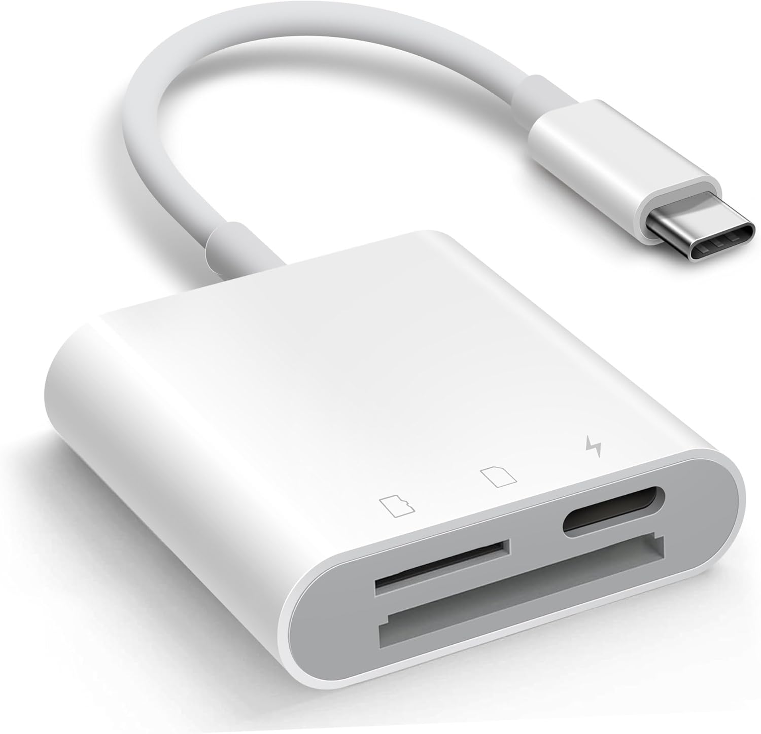 USB-C Trail Camera SD Card Viewer, SD Card Reader for Mac, AkHolz 2 in 1 SD Card Adapter Trail Game Camera DSLR Dash Cams Reader, Portable No App Required