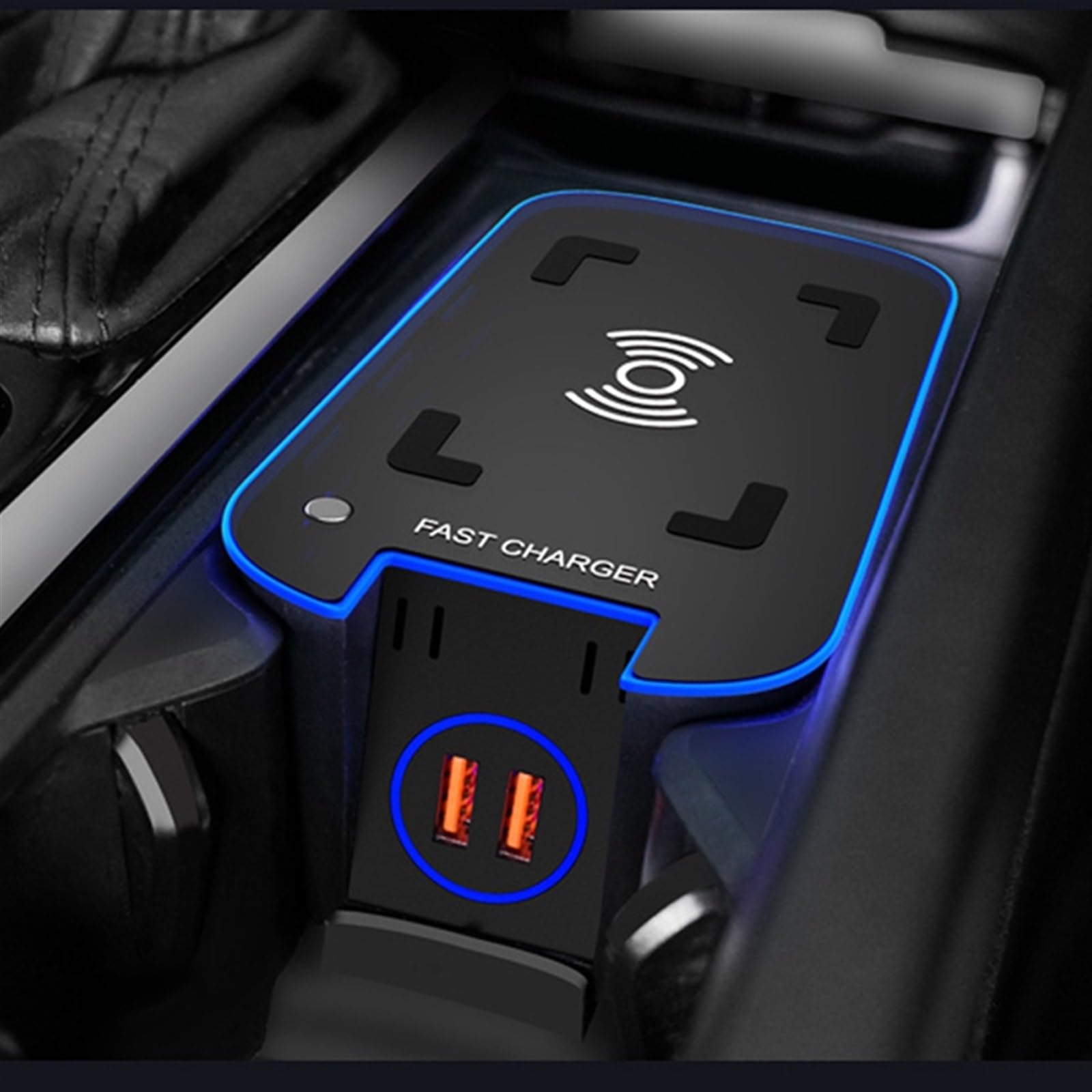 Adapter ładowarki samochodowej USB Ładowarka samochodowa QI bezprzewodowa, do VOLVO, XC90 S90 XC60 VC60 2018 2019 2020 15 W płytka ładująca uchwyt telefonu