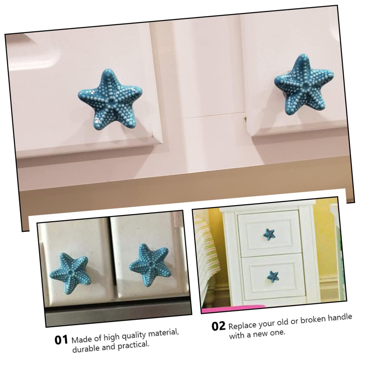 Mikikit 3 Set Di Maniglie Per Porte in Oro Pomelli Per Mobili Decorazioni Per Cassetti Eleganti 4 Pezzi * 3