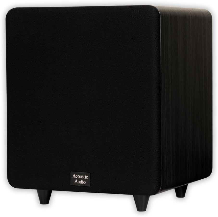 Acoustic Audio CS-PS10-B Front Firing Subwoofer (Black)