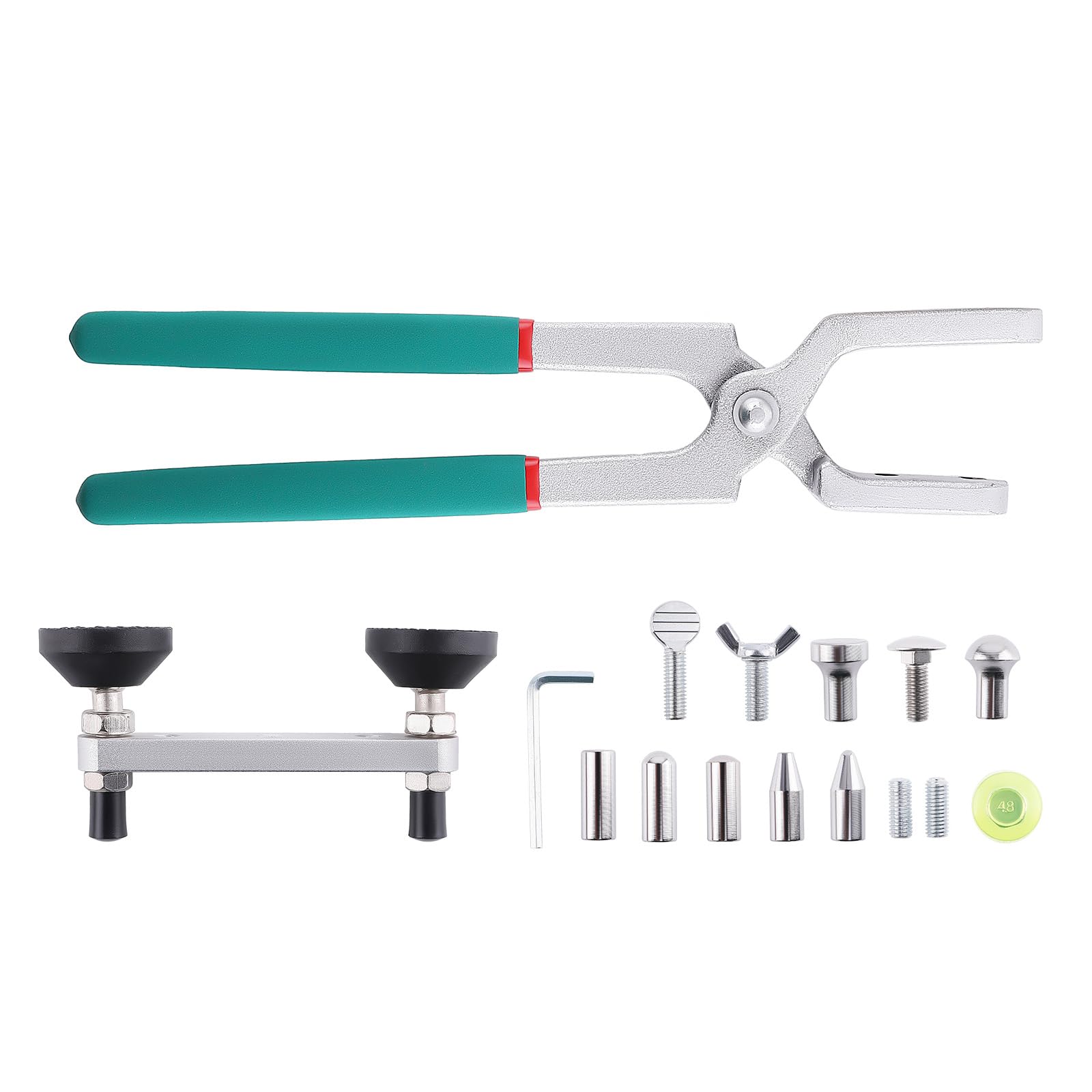 maXpeedingrods Strumento per la riparazione di ammaccature auto, parafango per portiera auto, pinza a crimpare E-dge in ferro, pinza per riparazione ammaccature, con 8 testine di ricambio per auto