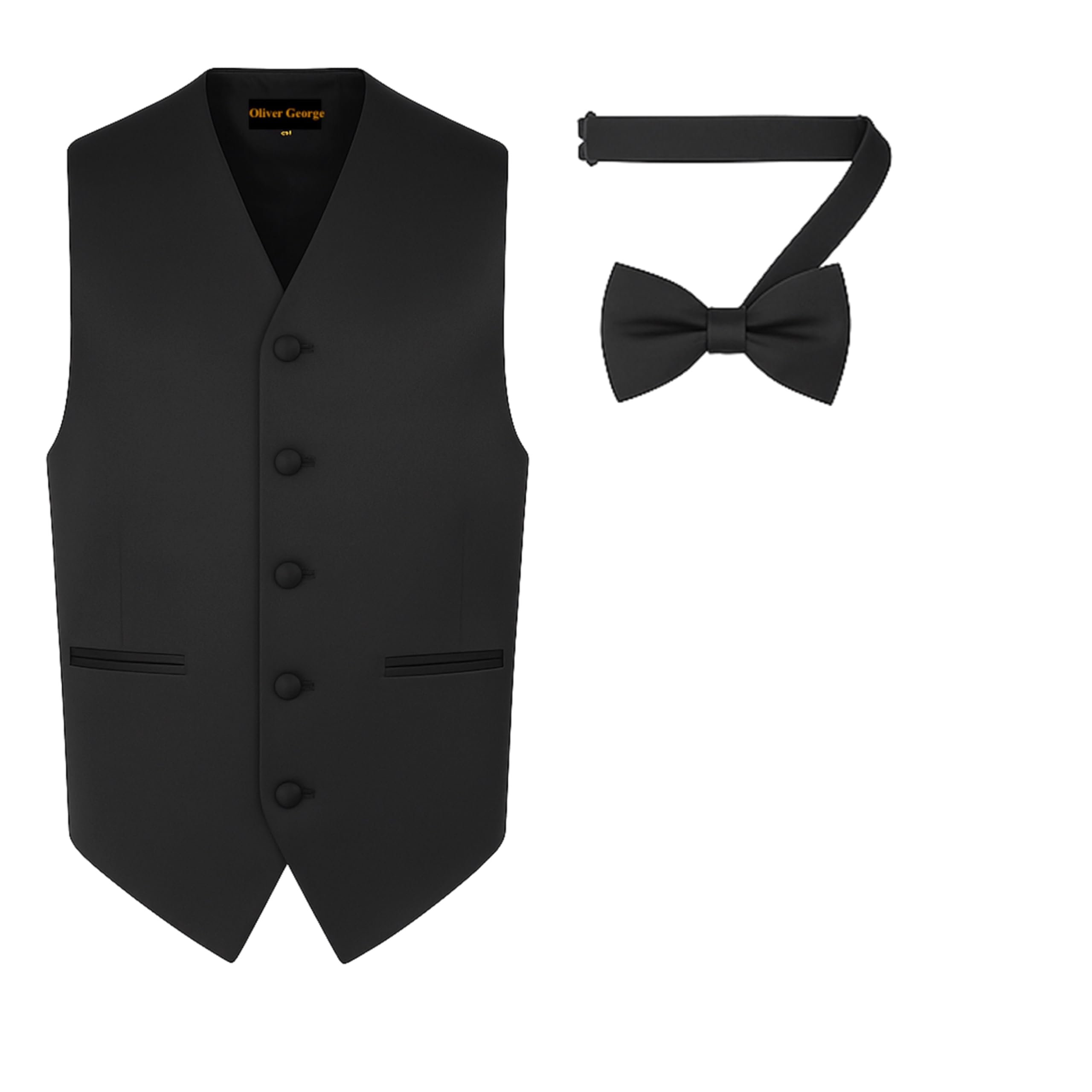 Men's Solid Formal Waistcoat Tuxedo Dress Vest Bow Tie Set for Suit or  Tuxedo