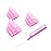 MOODKEY 18PCS Self Grip Small Hair Curlers Heatless Roller Hair Curlers Pro Salon Hairdressing Curler DIY Curly Hairstyle Hair Rollers Tools Rat Tail Comb for Women Medium Short Hair(Pink)