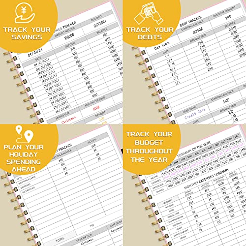 Budget-Planner-2024-2025-Monthly-Bill-Organizer-With-Pockets-Undated-Financial-Organizer-with-Expense-Tracker-Notebook-Budgeting-Journal-and-Budget-Book-to-Control-Your-Money-Large-Size-7-x-10