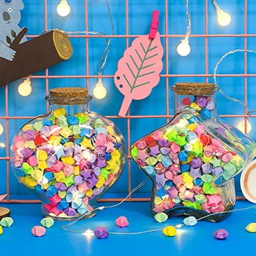 1080 Pcs Origami Stars Paper,Double Sided Rainbow Star Folding Paper Pack for Kids,Folding Lucky Star Strips Origami Paper for Decoration Handcrafts