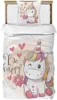 Copripiumino Unicorno Bambina 135x200 Cm In Microfibra - Set Con 2 Federe 50x75 Cm - Foto 7