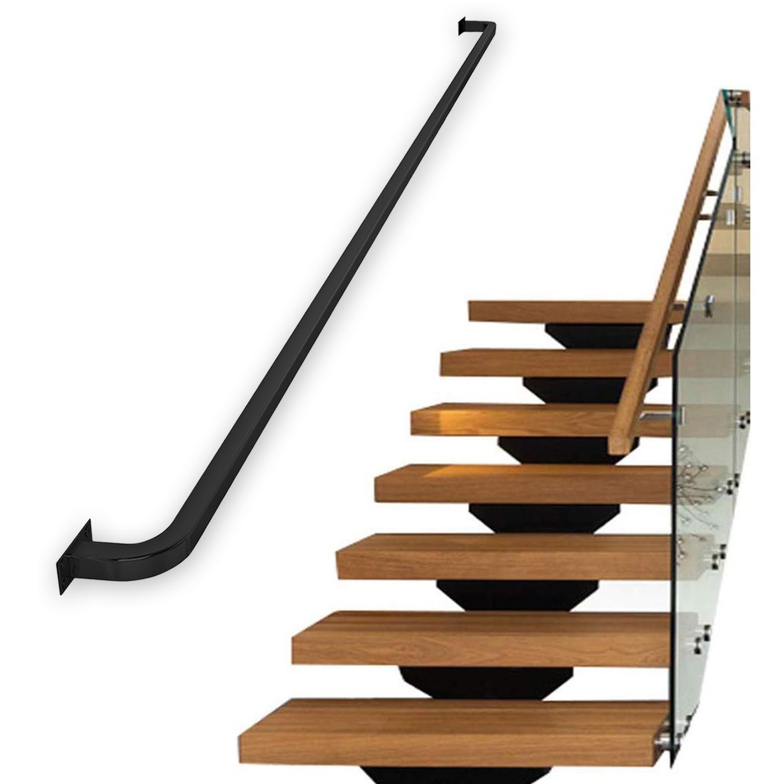 Rampe en fer forgé haut de gamme et balustres pour escalier intérieur