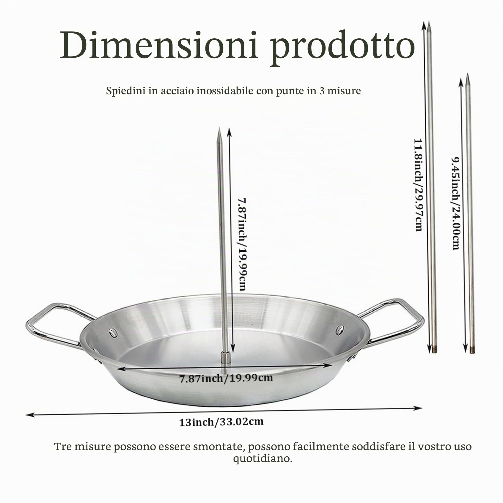 BBQ Vertical Skewer, alsola al pastore al grill, spiedini di supporto verticale con manico, a 3 dimensioni di spiedini in acciaio inossidabile per tacos al pastore, shawarma, kebabs, gyros